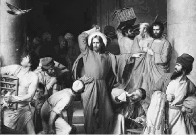 Christ clearing temple