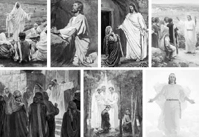 scenes related to Christ's 1st and 2nd Comings