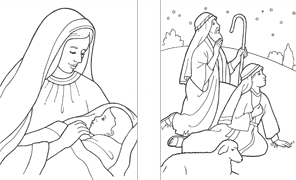 coloring page, Nativity pictures