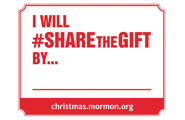 Share the Gift sign