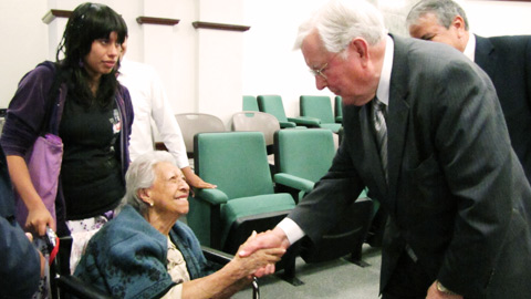 In Mexico Elder Ballard greets members
