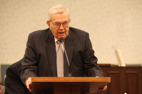 President Packer at the Pulpit