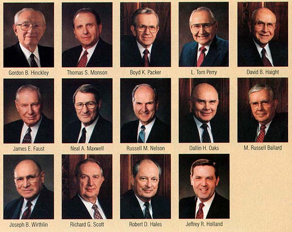 Quorum of the Twelve Apostles March 1995