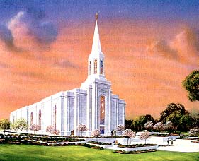 Architect’s rendering of the St. Louis temple