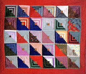 Hand-stitched quilt