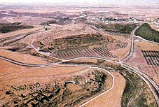 Highways and farmland of modern-day Tel Lachish