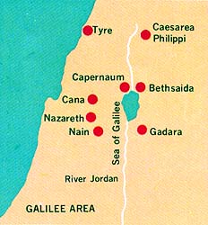 map of Galilee area