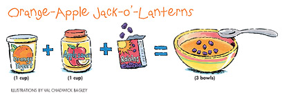 Orange-Apple Jack-o’-Lanterns