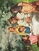 Jesus Christ with children, left page