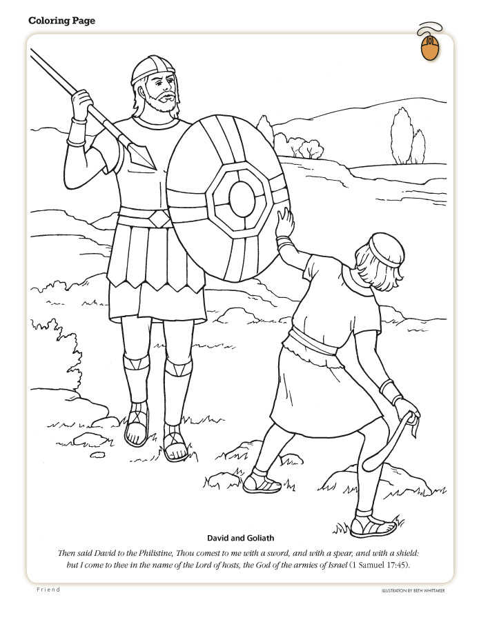 david golith coloring pages - photo #3