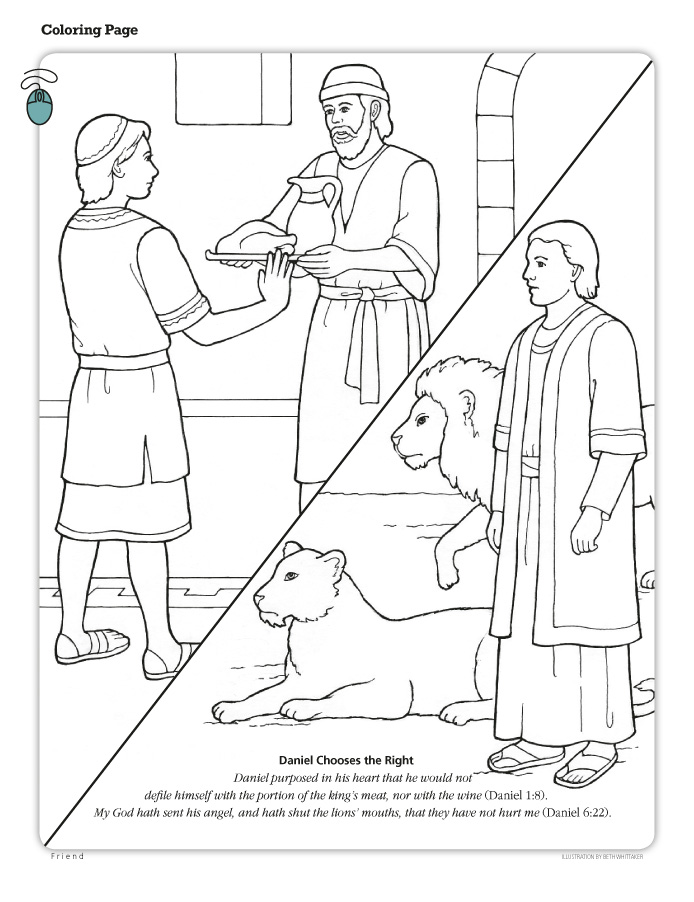 daniel obeyed god coloring pages - photo #5