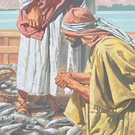 Peter knelt before Jesus