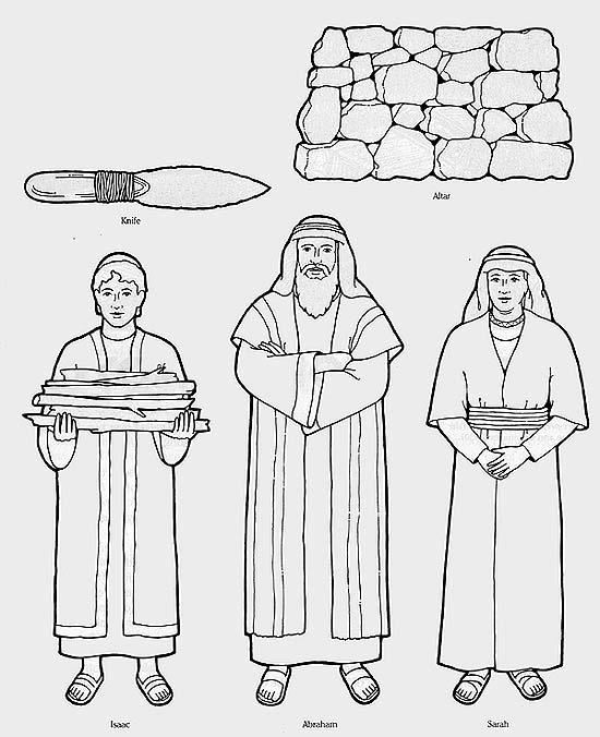 abraham and isaac bible story coloring pages - photo #36