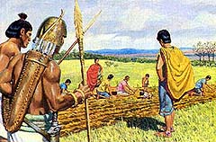 Nephites pay taxes to Lamanites