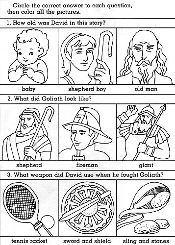 david and goliath coloring pages and activities - photo #30
