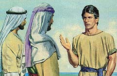Nephi tells Laman and Lemuel to repent