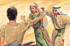Nephi commanded them not to touch him