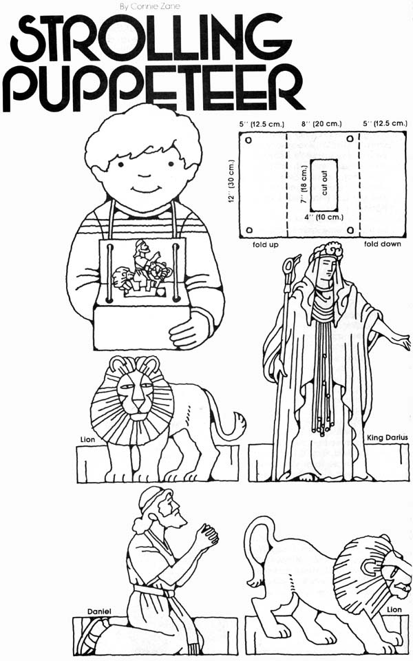 david and the lions den coloring pages - photo #31
