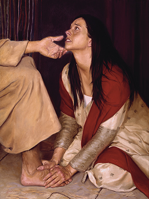 woman anointing Christ’s feet