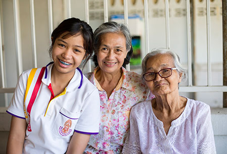 woman, mother, grandmother in Thailand