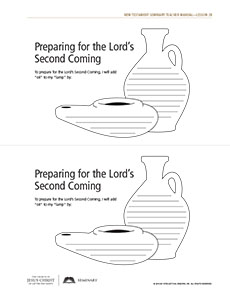 handout, Preparing for the Lord’s Second Coming