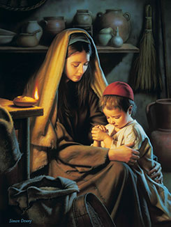 耶穌與母親一同祈禱