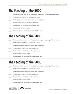 handout, The Feeding of the 5000