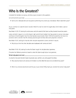 handout, Who Is the Greatest