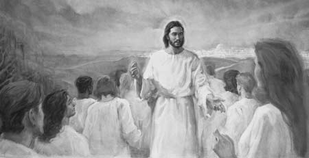Jesus Christ teaches at the temple