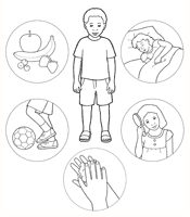coloring page, I Will Take Care of My Body