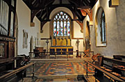 interior of parish church in Quainton, England