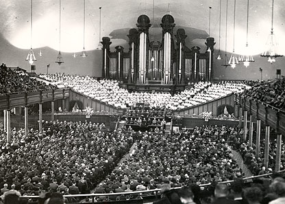 interior of Tabernacle, 1954