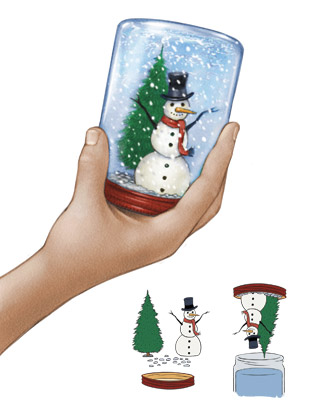 snowman in jar