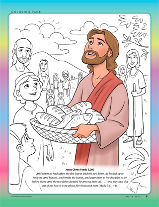 Jesus with loaves and fishes