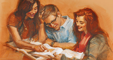 youth studying together